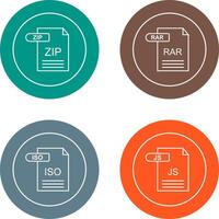 ZIP and RAR Icon vector