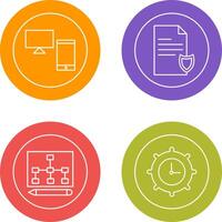 devices and private document Icon vector