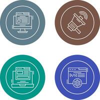 Blog and Megaphone Icon vector