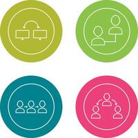 connected systems and connected profiles Icon vector