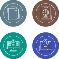 Copy and Power Icon vector