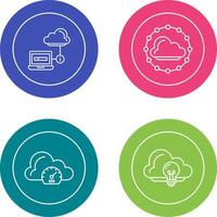 Laptop and Cloud Icon vector