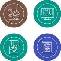 Happy Hour and Out of Stock Icon vector