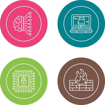 Machine Learning and Hacking Icon vector