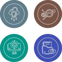 Data Protection and Data Research Icon vector