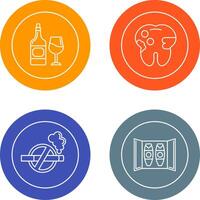 Wine and Caries Icon vector