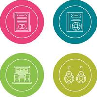 Wedding and Passport Icon vector