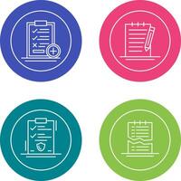 Medical Examination List and Check Up List Icon vector