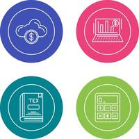 Cloud Computing and Bar Chart Icon vector