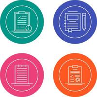 Info and Journal Icon vector