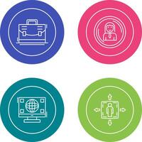 Briefcase and User Icon vector