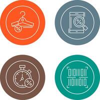 Hanger and Magnifying Glass Icon vector