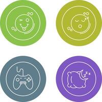 Tongue Out and Sleep Icon vector