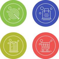 Shopping Bag and Target Icon vector