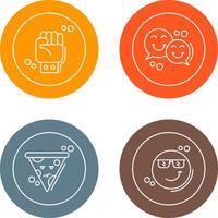 Fist and Chatting Icon vector