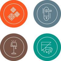 Tiles and Doorknob Icon vector