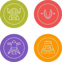 robot and playload Icon vector