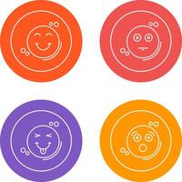 Smile and Neutral Icon vector