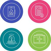 Fire and Privacy Icon vector