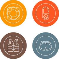 Life Preserver and Do Not Disturb Icon vector