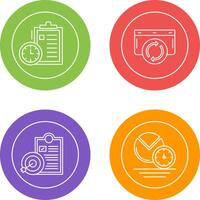Time Management and Refresh Icon vector
