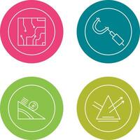 Electrical circuit and Micrometer Icon vector