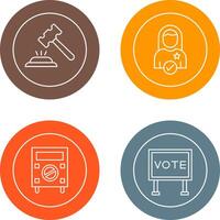 Gavel and Candidate Icon vector