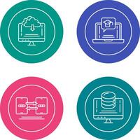 Download and E Learning Icon vector