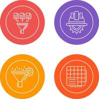 Data Collection and Engineering Icon vector