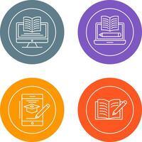 Digital Learning and Written Icon vector