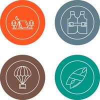 Tent and Life Icon vector