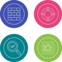 Wall and Life Saver Icon vector