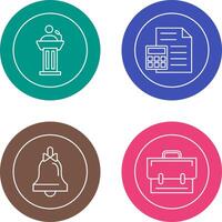 Podium and CalculatorSnack and Money Icon vector