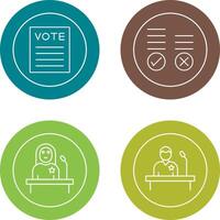 Voting Result and Vote Icon vector