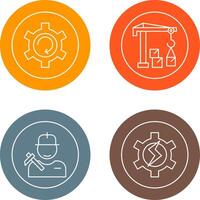 Upgrade and Robotic Arm Icon vector