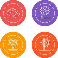 Cloudy and Clover Icon vector