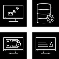 digital márketing y base de datos administración icono vector