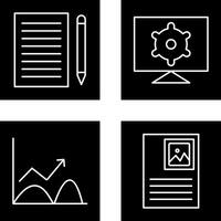 write feedback and computer settings Icon vector