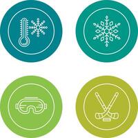 Snow Flake and Cold Icon vector