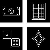 dollar bill and table of rates Icon vector