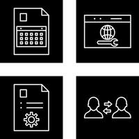 content planning and web support Icon vector