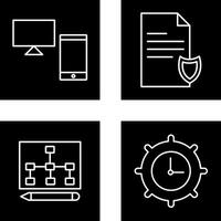 devices and private document Icon vector