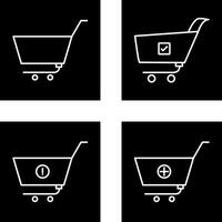 empty cart and confirm order Icon vector