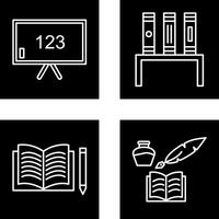 Classroom Board and Bookstand Icon vector