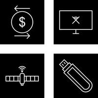 transaction and disconnected network Icon vector