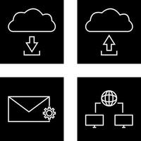 download from cloud upload to cloud Icon vector