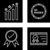 Reputation Management and QC Passed Icon vector