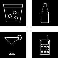 double shot and craft beer Icon vector