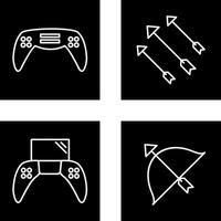 juego de azar consola y flechas icono vector