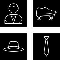 Man and Skates Icon vector
